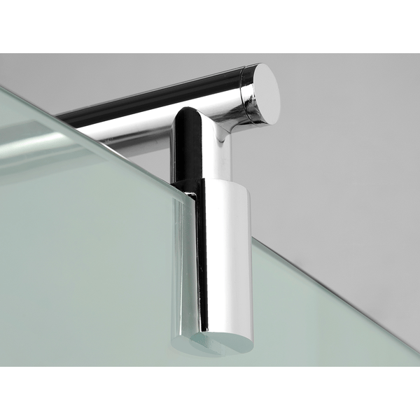 Parete Doccia Walk-In Vetro 8 MM Trasparente Temperato - Soluzione Centrale. Misure 120 Cm