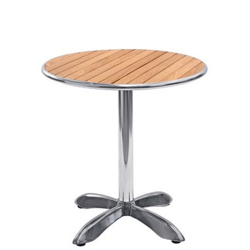 Tavolo per esterno 60x73 in alluminio e legno