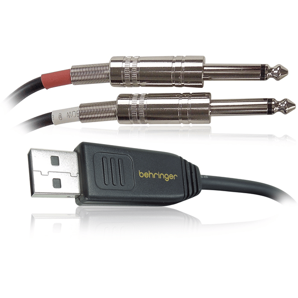 BEHRINGER LINE 2 USB INTERFACCIA AUDIO USB - 2 JACK 6.35MM 2 METRI 44.1/48 KHZ PER CHITARRA LINE2USB PLUG & PLAY PC MAC DAW