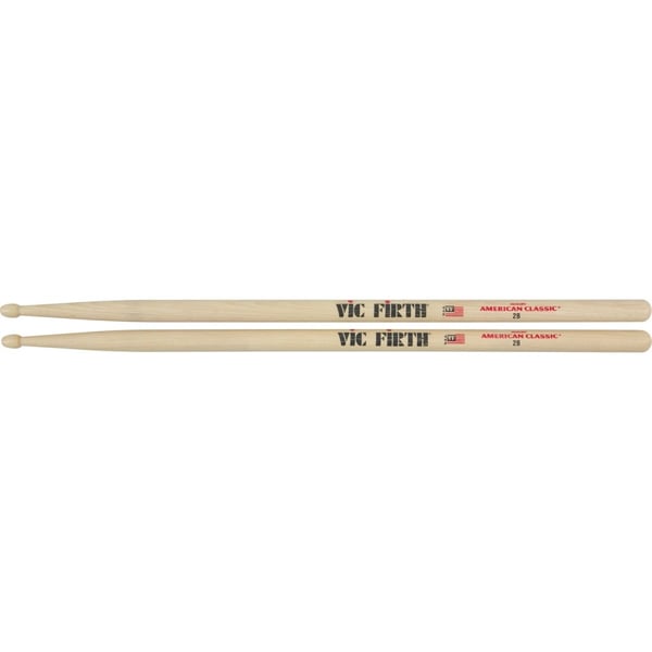 VIC FIRTH Bacchette American Classic Hickory Punta in Legno. Modello 2B