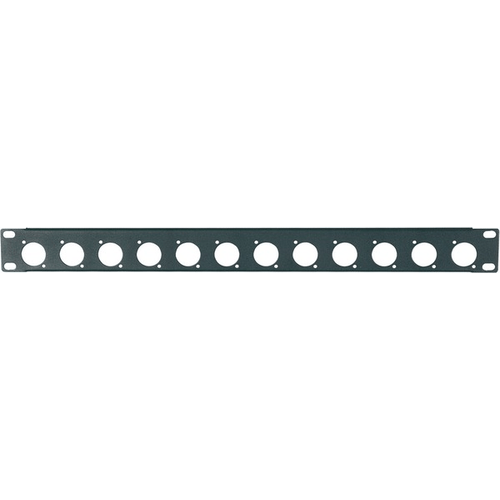 PROEL STAGE Pannello preforato 1 unità rack 19' con N. 12 fori per connettori da pannello XLR/SPEAKON (ø 24 mm.).