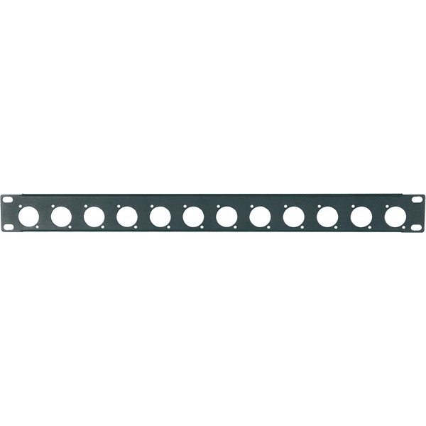 PROEL STAGE Pannello preforato 1 unità rack 19' con N. 12 fori per connettori da pannello XLR/SPEAKON (ø 24 mm.).