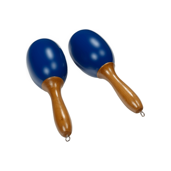Tanga MARACAS-BLEU-L Maracas grandi in legno - Blu