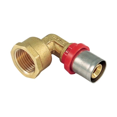 Raccordo press curvo femmina compact per multistrato