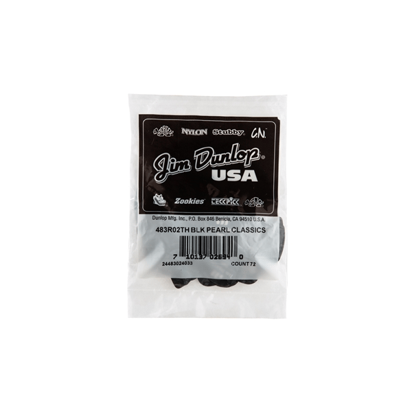 Dunlop 483R#02 Black Perloid - Thin