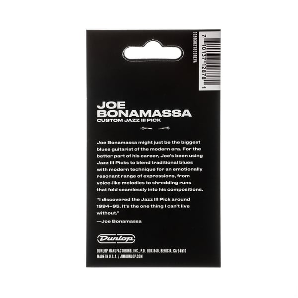 Dunlop PVP121 Joe Bonamassa Custom Jazz III Pick Variety Pack