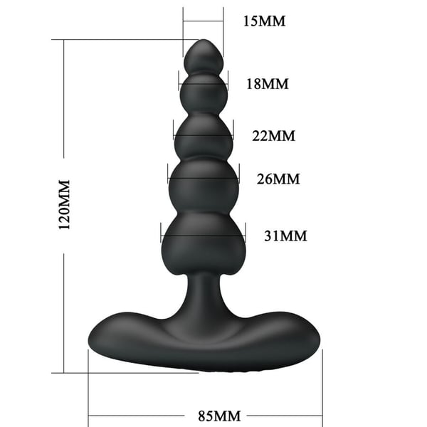 PRETTY LOVE - SIDNEY ANAL VIBRATOR 10 VIBRATIONS BLACK