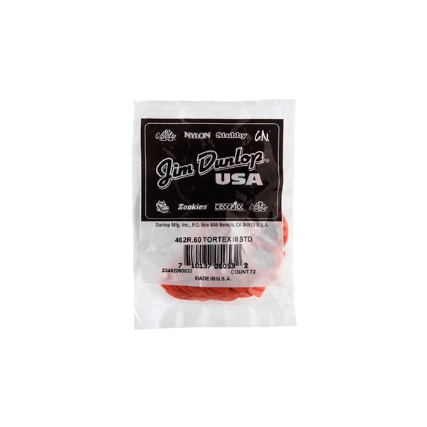 Dunlop 462R Tortex III Orange .60