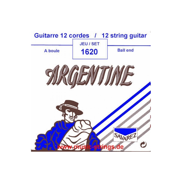 Argentine 1620 Set 12 Corde Ball End Chitarra Gypsy
