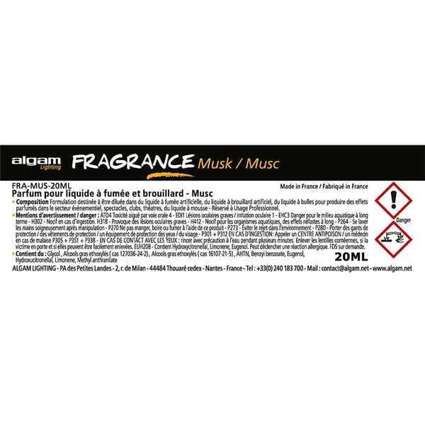 Algam Lighting FRA-MUS-20ML Profumo per Liquido del Fumo 20ml Muschio
