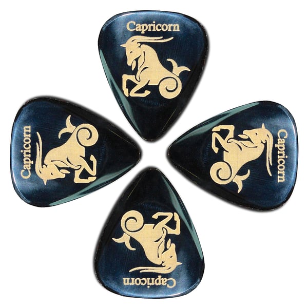 TIMBERTONES 4 Plettri con segno zodiacale "Capricorno". Modello ZDT-CP-4