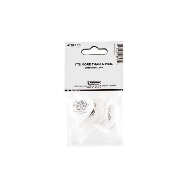 Dunlop 412P1.5 Tortex Sharp White