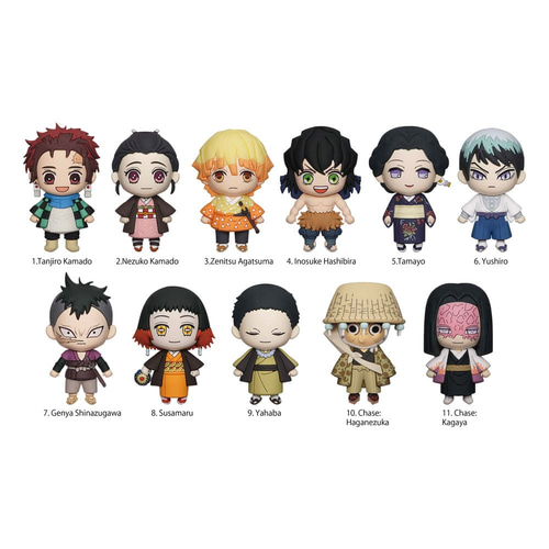 Kimetsu no Yaiba 3D PVC Bag Clips Series 3 Display (24)