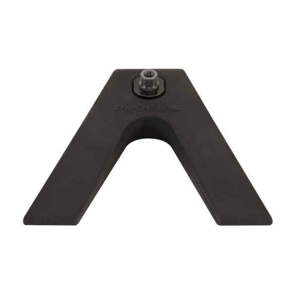 PROEL STAGE Base da tavolo triangolare in ghisa pesante con adattatore universale APM40.