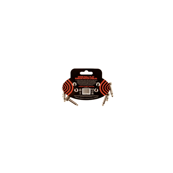 Ernie Ball 6401 Flat Ribbon Patch Cable Red 7,62cm 3-Pk