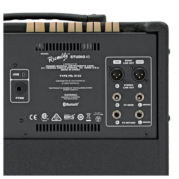 FENDER RUMBLE STUDIO 40 AMPLIFICATORE COMBO PER BASSO 40W WOOFER 10"