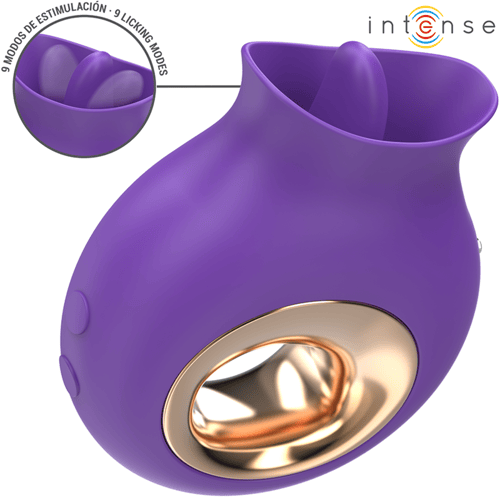 INTENSE FUN INTENSE - STIMOLATORE CLITORIDEO TULI 9 VIBRAZIONI E 9 OSCILLAZIONI VIOLA