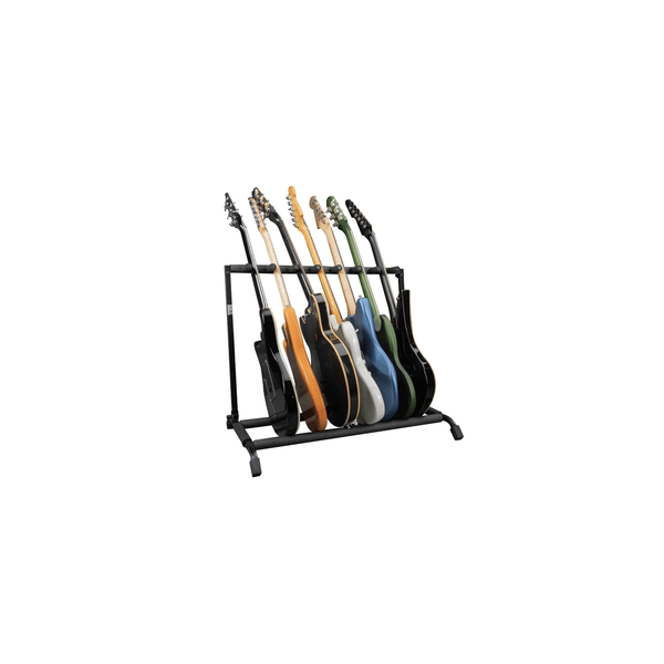 Gator Frameworks RI-GTR-RACK7 Supporto pieghevole per 7 chitarre<br>