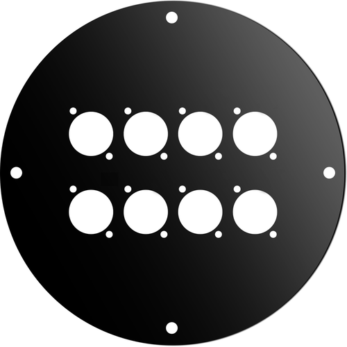 PROEL STAGE Disco frontale in acciaio verniciato nero per AV190/AV195, dotato di 8 fori per connettori di tipo D.