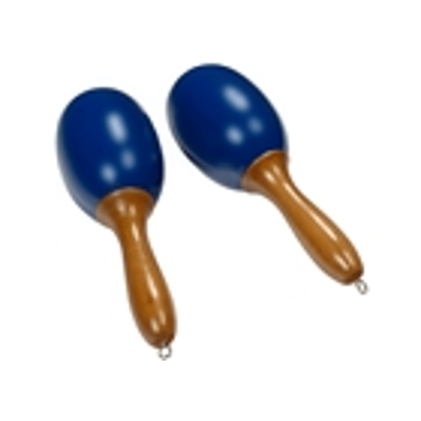 Tanga MARACAS-BLEU-L Maracas grandi in legno - Blu