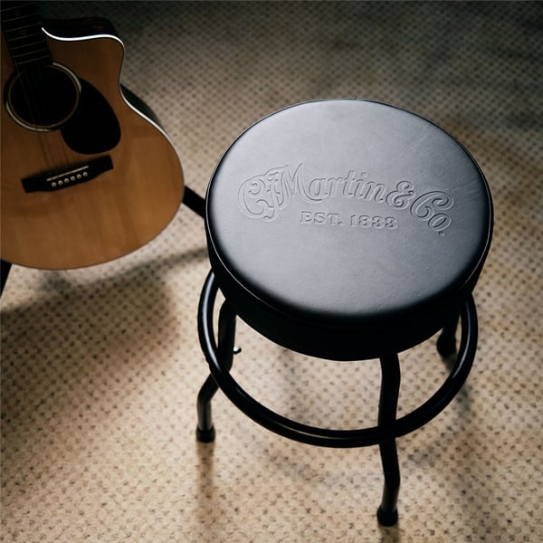 Martin & Co. Tone on Tone Black Barstool