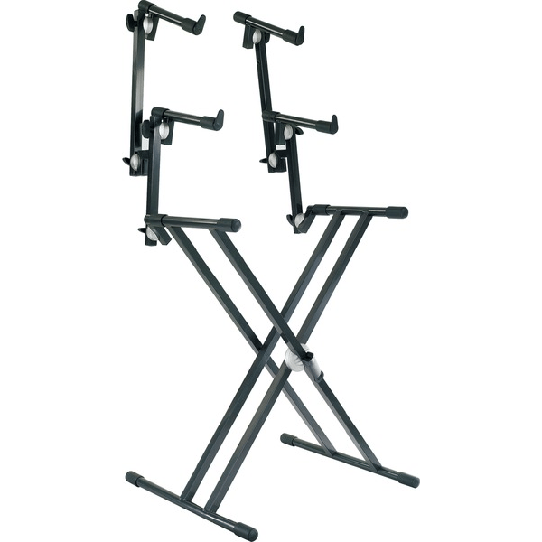 PROEL STAGE Supporto professionale per tastiera a tre livelli con doppio telaio e sistema di regolazione SNAP LOCK.