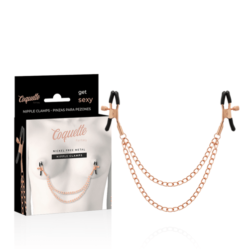 COQUETTE FANTASY COQUETTE CHIC DESIRE - CLIPS PER CAPEZZOLI IN METALLO FANTASIA CON CATENA
