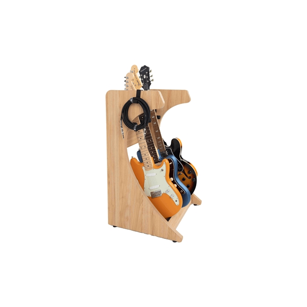 Gator Frameworks GFW-ELITEGTR3RK-MPL Rack per chitarre 3-4 posti in finitura acero naturale opaco<br>