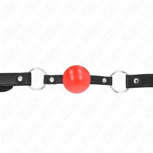 KINK COLLAR & GAG KINK - PALLA IN TPE ROSSA 4 CM GAG 60 x 2 CM