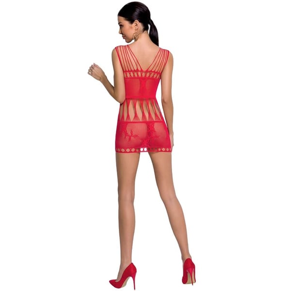 PASSION WOMAN BS090 BODYSTOCKING - ROTE EINE GRÖSSE