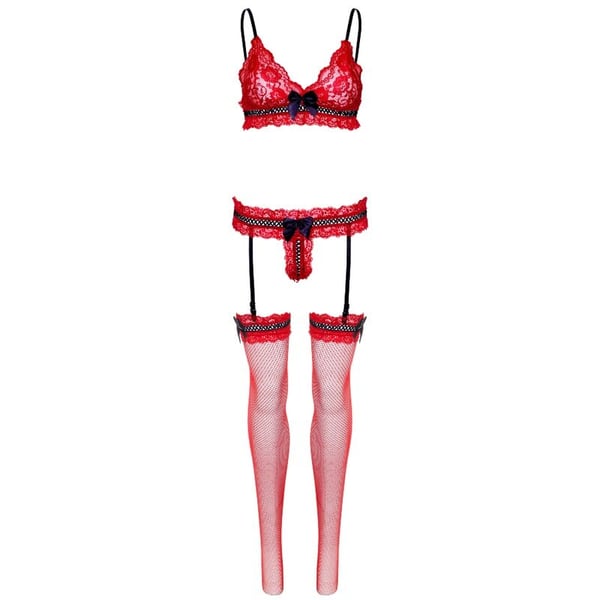 ENSEMBLE TROIS PIÈCES LEG AVENUE TAILLE UNIQUE - ROUGE