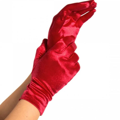 LEG AVENUE ACCESSORIES LEG AVENUE - GUANTI IN RASO ROSSO