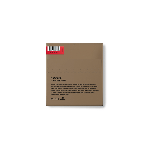 Dunlop DBFS45105M Corde basso Flatwound Scala media Set/4