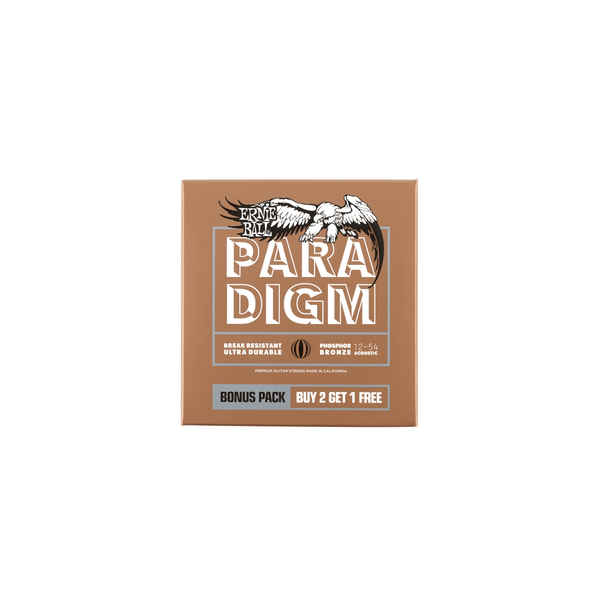 Ernie Ball 3316 Paradigm Medium Light Phosphor Bronze 12-54 Gauge 3 Pack