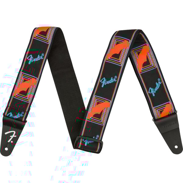 Tracolla Fender Neon Monogrammed, Blue/Orange. Modello 0990681302