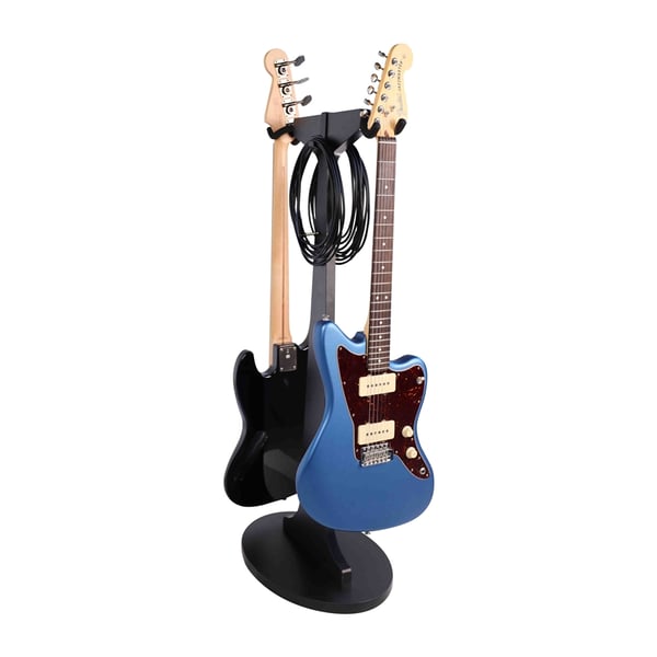 Gator Frameworks GFW-ELITEGTRHNGSTD-2X-BLK Stand appendi-chitarra doppio in finitura nera<br>