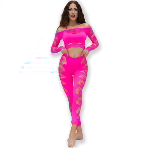 CHILIROSE SETS CHILIROSE - CR 4632 TOP E PANTALONE FUCSIA S/L