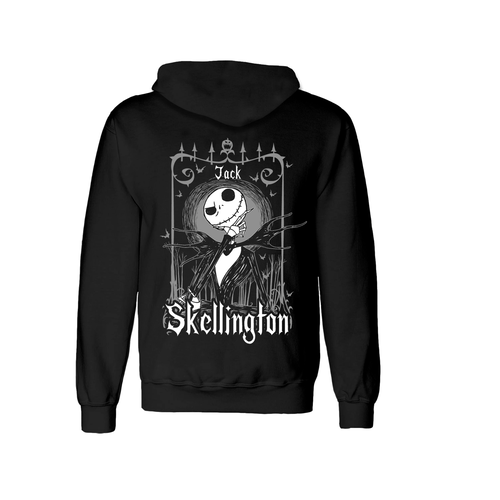 Nightmare before Christmas Hooded Sweater Jack Skellington In Frame Black And Back Size XL