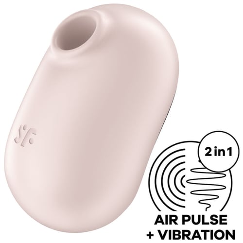 SATISFYER PRO TO GO 2 DOUBLE AIR PULSE STIMULATOR & VIBRATOR ? BEIGE