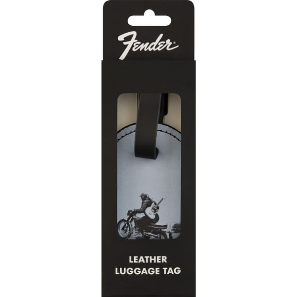 Targetta bagaglio Fender 9106101003 Vintage Ad Luggage Tag, Motorcycle Rider