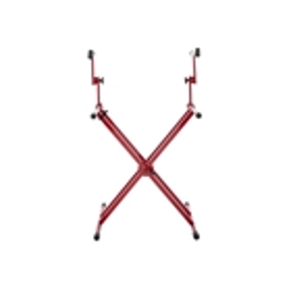 Gator Frameworks GFW-KEY-5100XRED Supporto per tastiera a doppio livello con struttura a "X" in colore rosso&lt;br&gt;