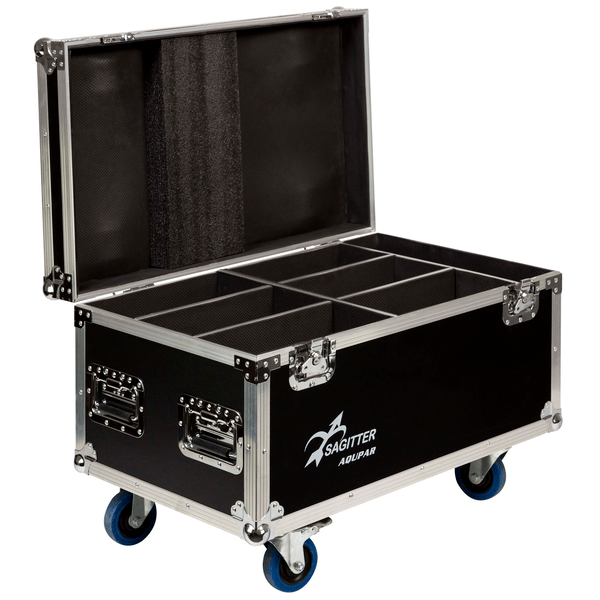 SAGITTER Flightcase per 6 pezzi di AQU Par 12/18