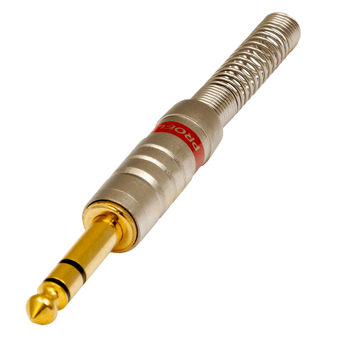 PROEL STAGE Connettore professionale jack stereo 6,3 mm  1/4. Colore: Argento.