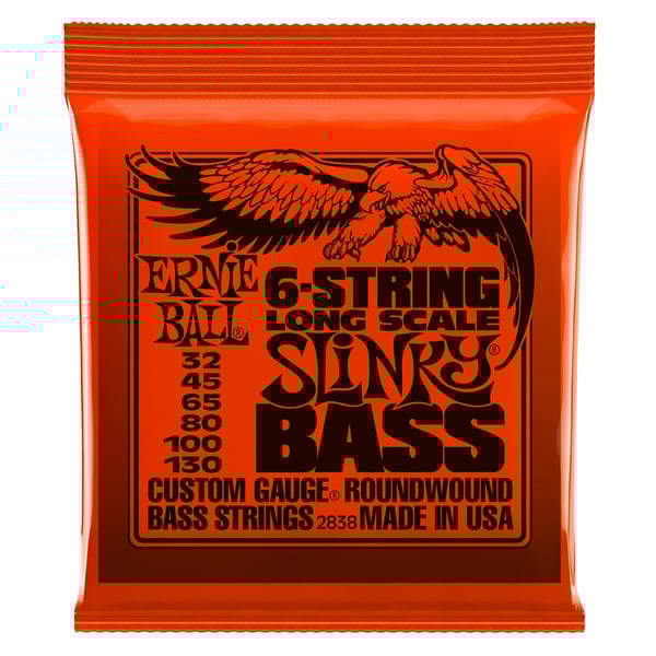 Ernie Ball 2838 Nickel Wound 6 corde scala lunga 32-130