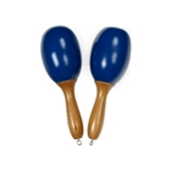 Tanga MARACAS-BLEU-L Maracas grandi in legno - Blu