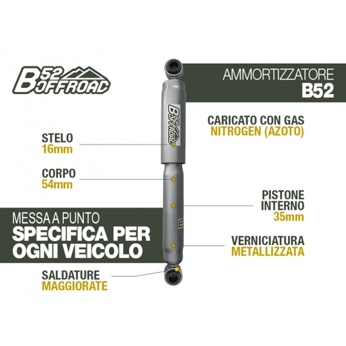 AMMORTIZZATORE B52 OFFROAD PER NISSAN PATROL 2.8TD POSTERIORE