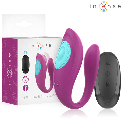 INTENSE COUPLES TOYS INTENSE - ANNIE VIBRATORE E STIMOLATORE A FORMA DI U TELECOMANDO VIOLA