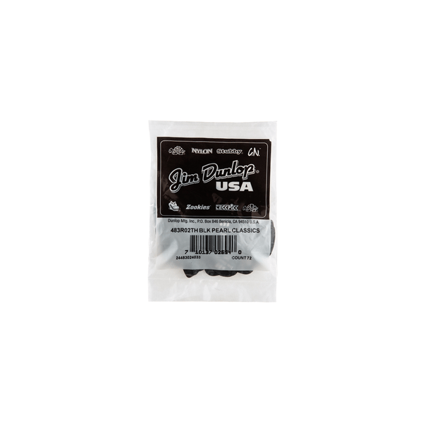 Dunlop 483R#02 Black Perloid - Thin