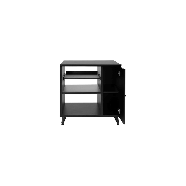 Gator Frameworks GFW-ELITESIDECAR-BLK Mobile rack sidecar cabinet in legno con finitura nera<br>