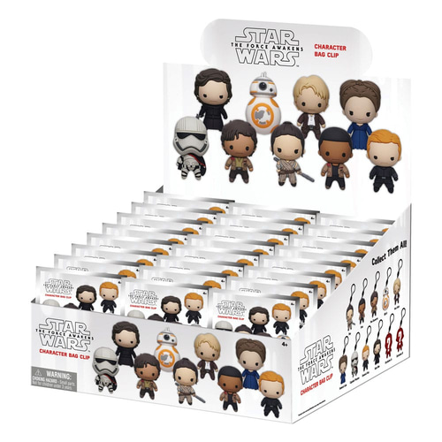 The Force Awakens Charm 3D PVC Bag Clips Display (24)